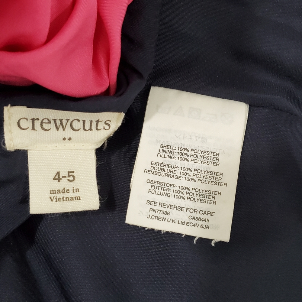 Crewcuts Girls Navy Puffer Coat - Picture 7 of 7